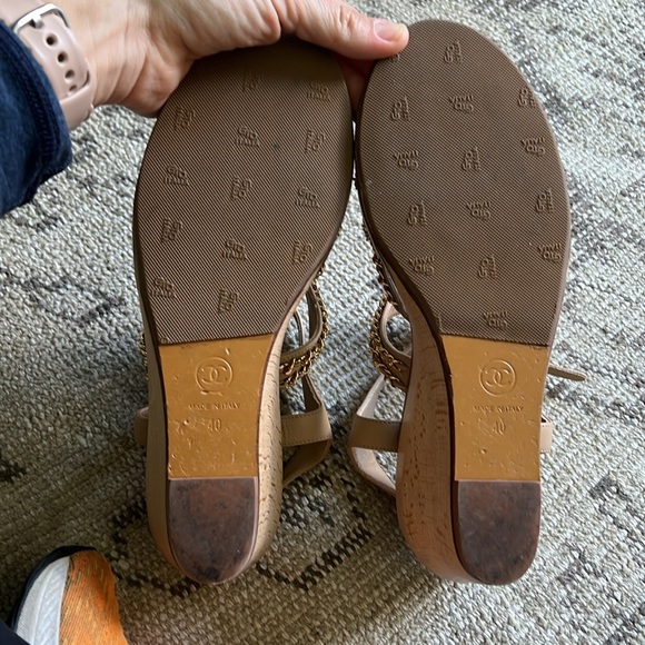 CHANEL gold chain multi strand wooden wedges - Picture 7 of 12